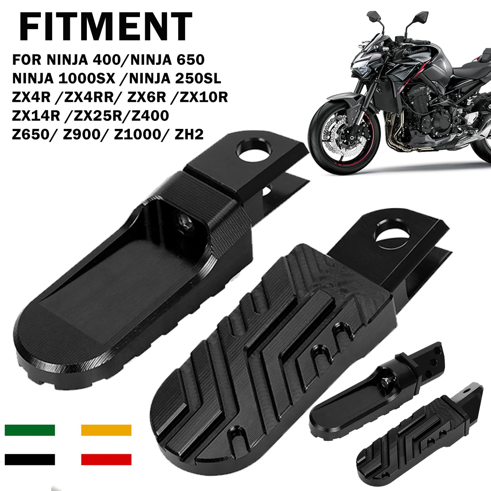 Amazon.com: XINGWU Motorcycle Foot Pegs 7075 CNC for Ninja 400 650